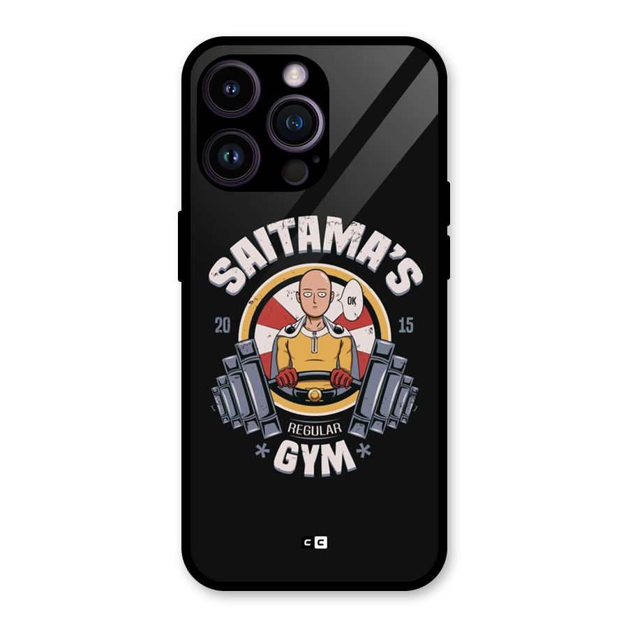 Saitama Gym Glass Back Case for iPhone 14 Pro Max