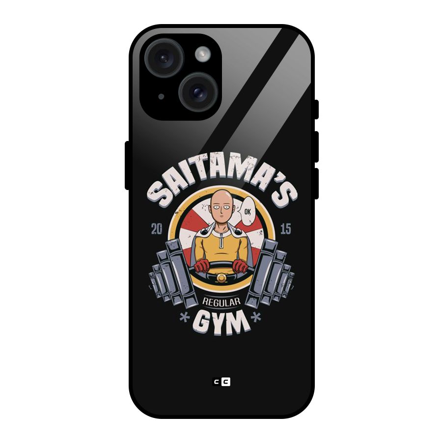 Saitama Gym Glass Back Case for iPhone 15