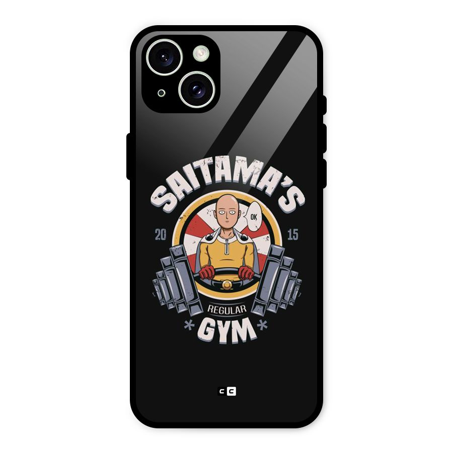 Saitama Gym Glass Back Case for iPhone 15 Plus