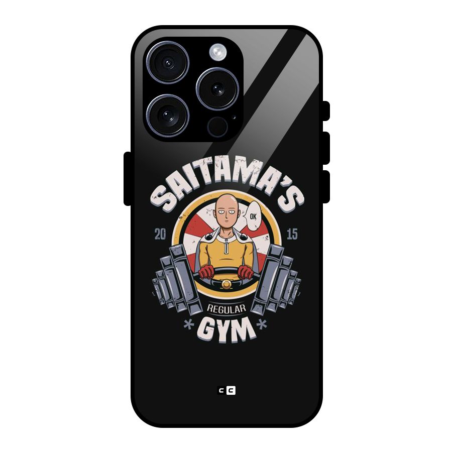 Saitama Gym Glass Back Case for iPhone 15 Pro