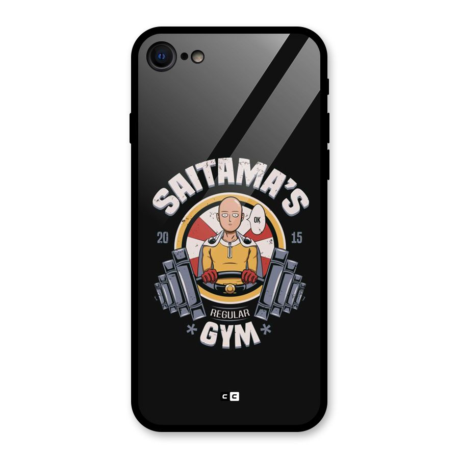 Saitama Gym Glass Back Case for iPhone 8