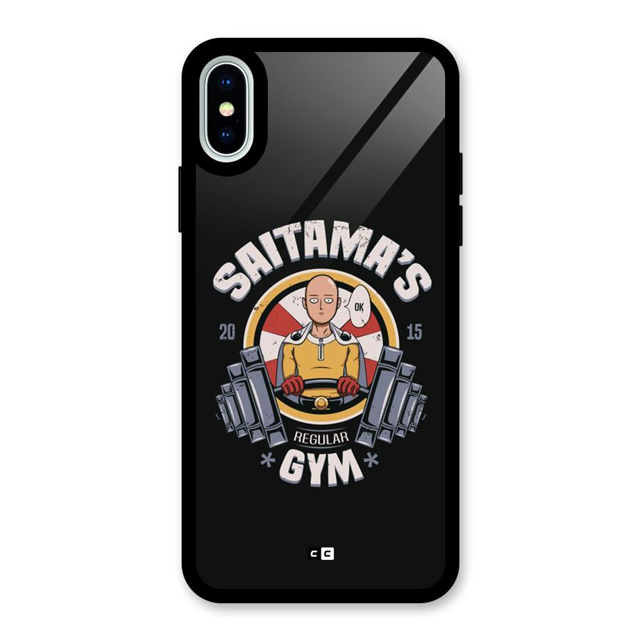 Saitama Gym Glass Back Case for iPhone XS