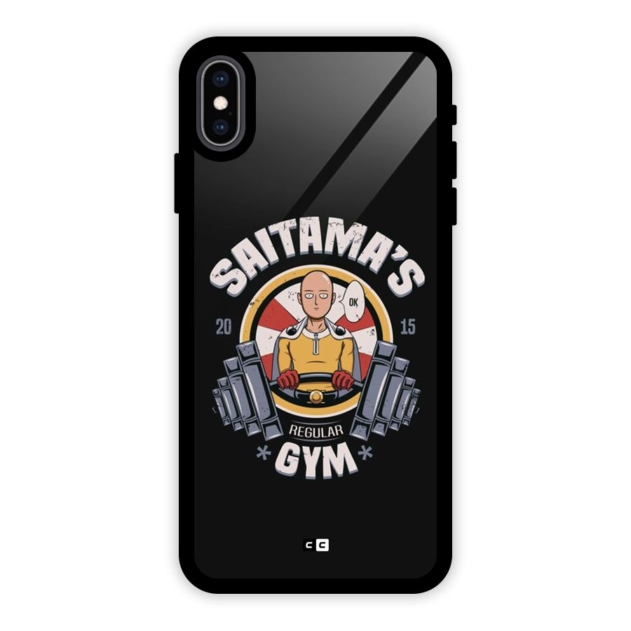 Saitama Gym Glass Back Case for iPhone XS Max