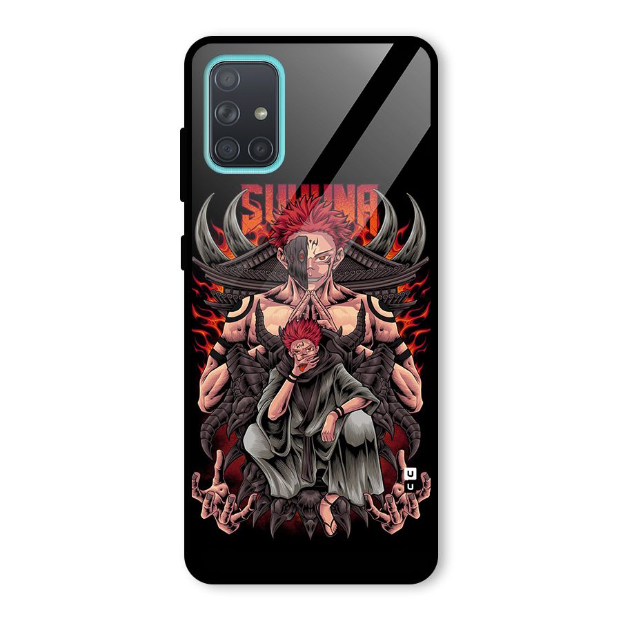 Sakuna King Glass Back Case for Galaxy A71