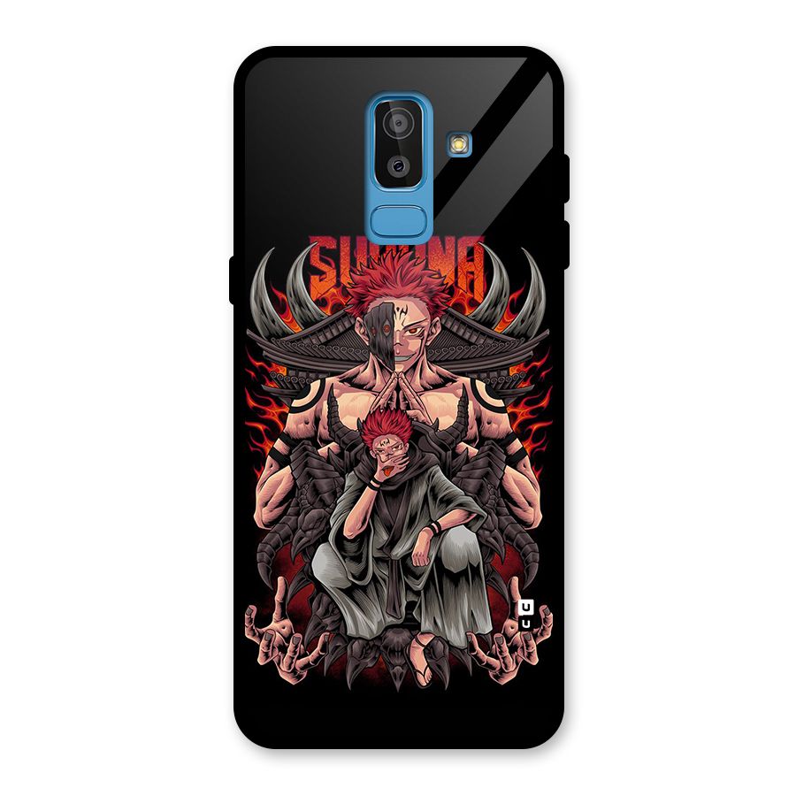 Sakuna King Glass Back Case for Galaxy J8