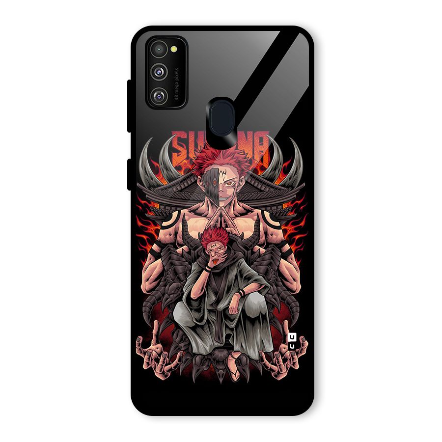 Sakuna King Glass Back Case for Galaxy M30s