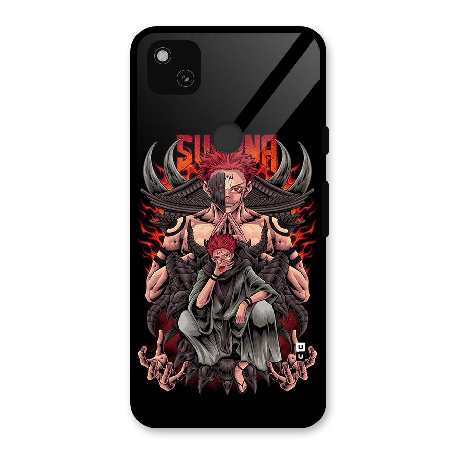 Sakuna King Glass Back Case for Google Pixel 4a