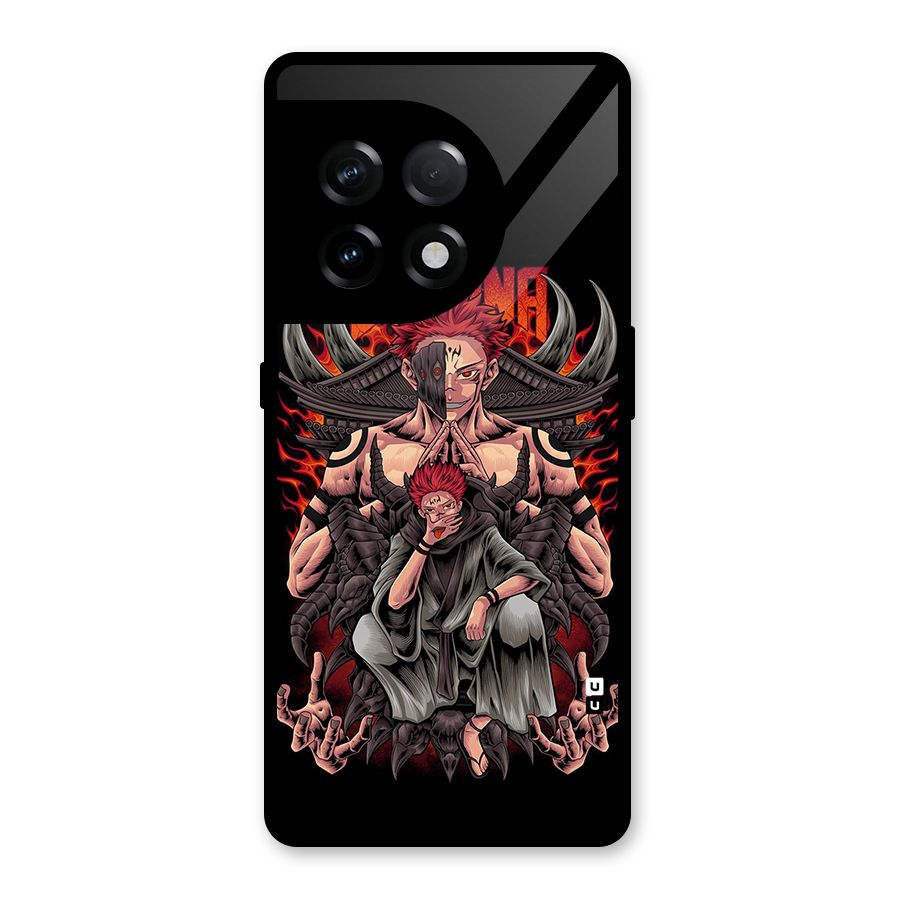 Sakuna King Glass Back Case for OnePlus 11R