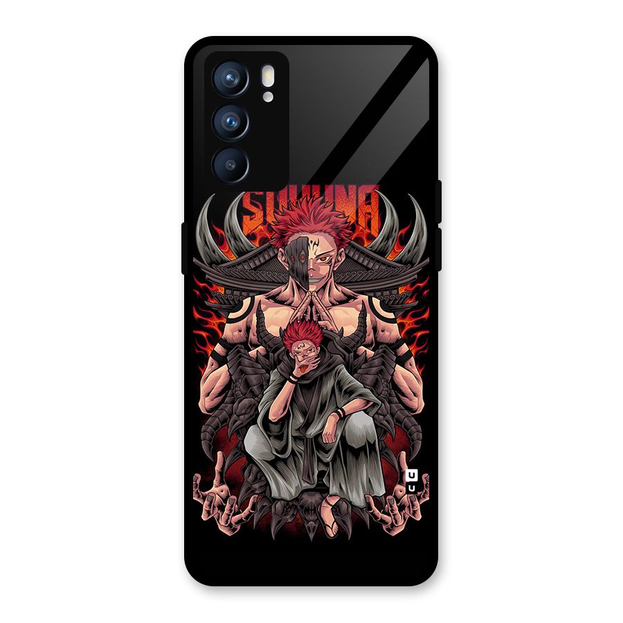 Sakuna King Glass Back Case for Oppo Reno6 5G