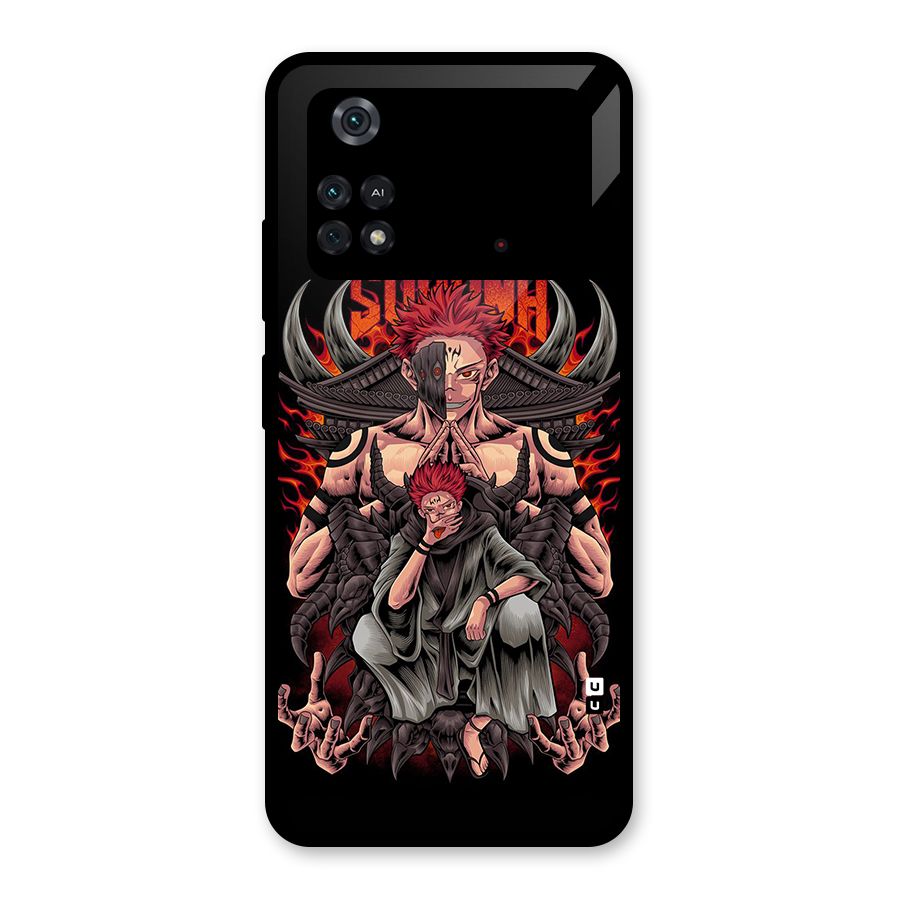 Sakuna King Glass Back Case for Poco M4 Pro 4G