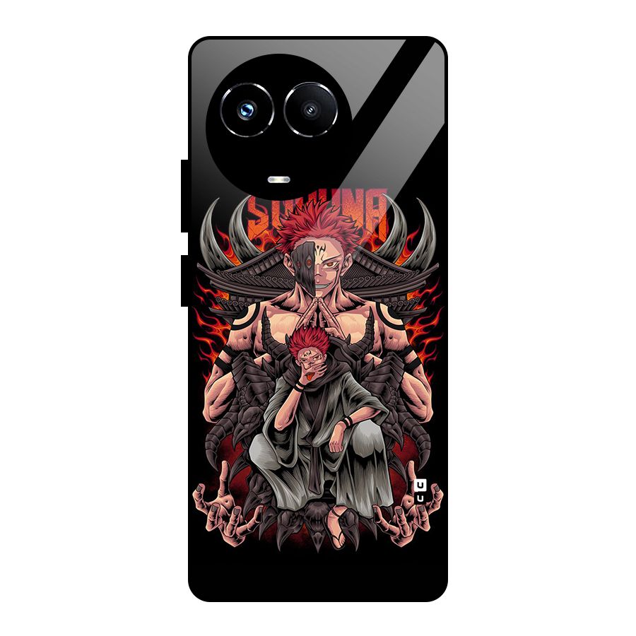 Sakuna King Glass Back Case for Realme 11X