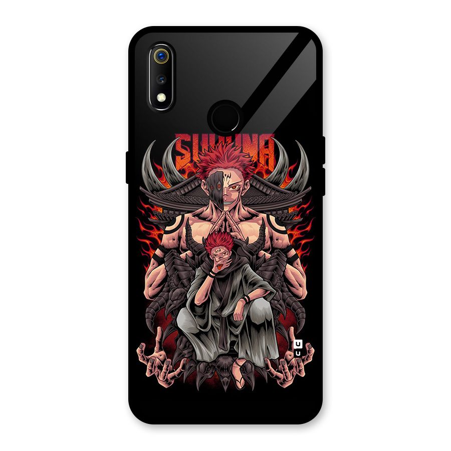 Sakuna King Glass Back Case for Realme 3
