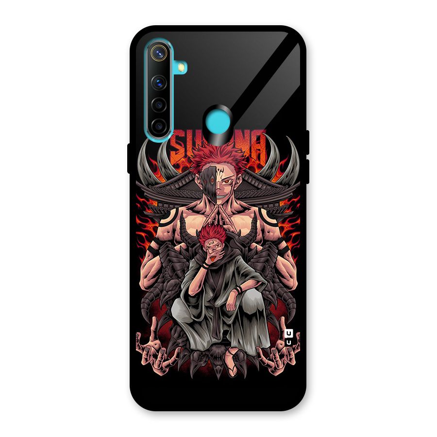 Sakuna King Glass Back Case for Realme 5i