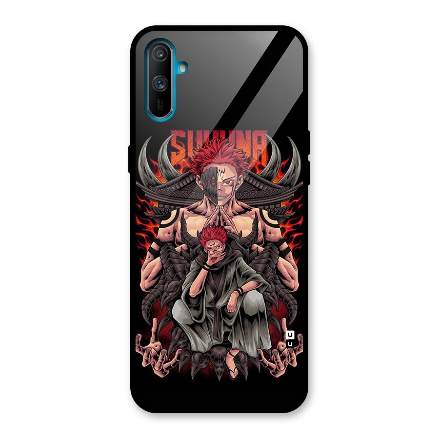 Sakuna King Glass Back Case for Realme C3