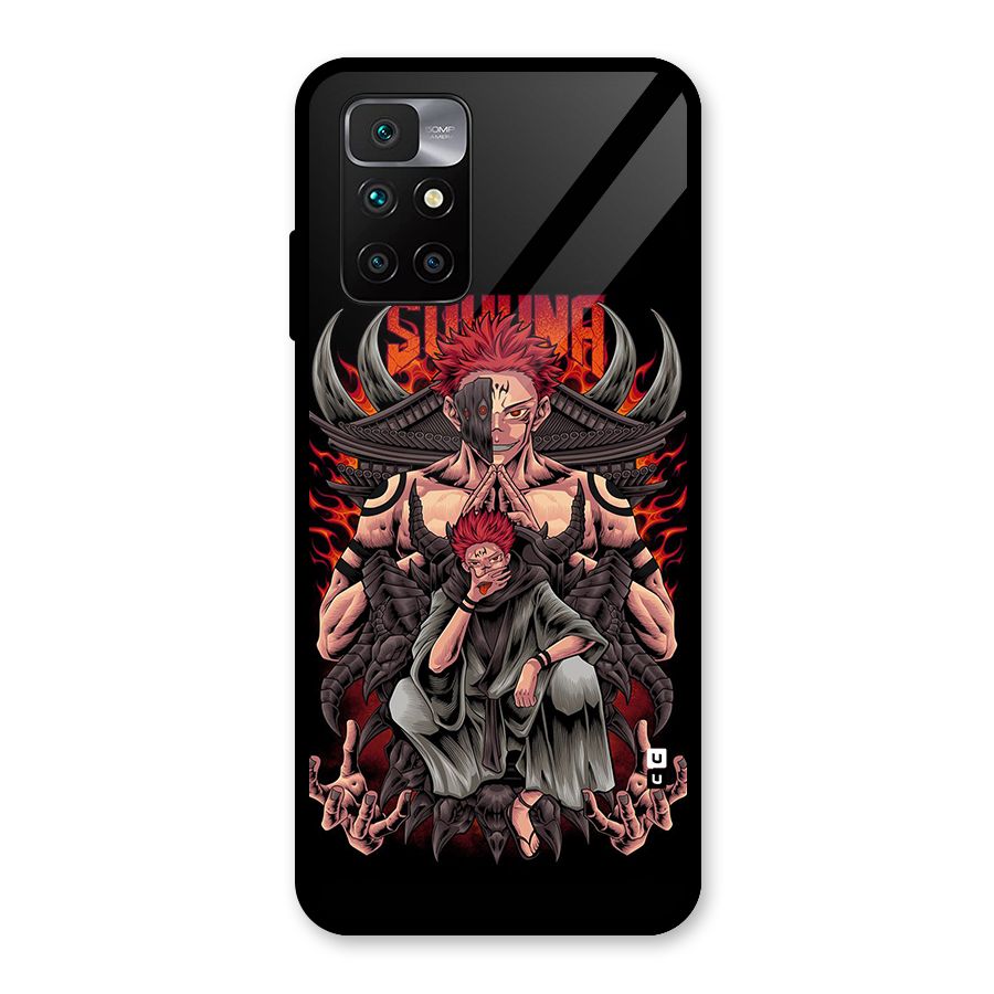 Sakuna King Glass Back Case for Redmi 10 Prime