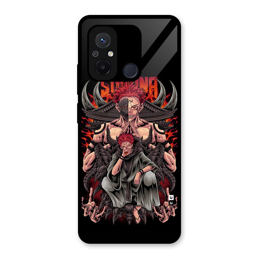 Sakuna King Glass Back Case for Redmi 12C