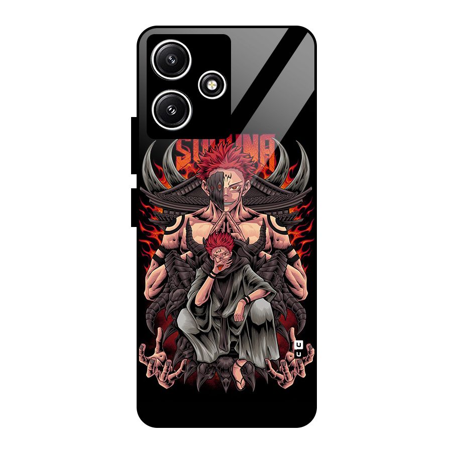 Sakuna King Glass Back Case for Redmi 12 5G