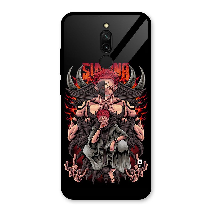 Sakuna King Glass Back Case for Redmi 8