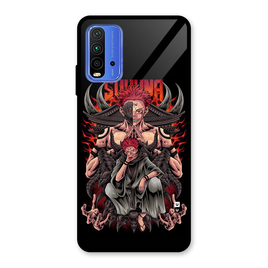 Sakuna King Glass Back Case for Redmi 9 Power