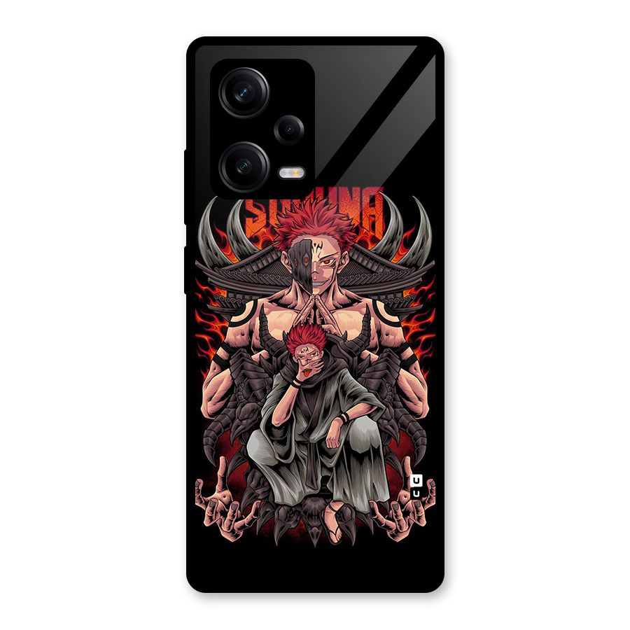 Sakuna King Glass Back Case for Redmi Note 12 Pro