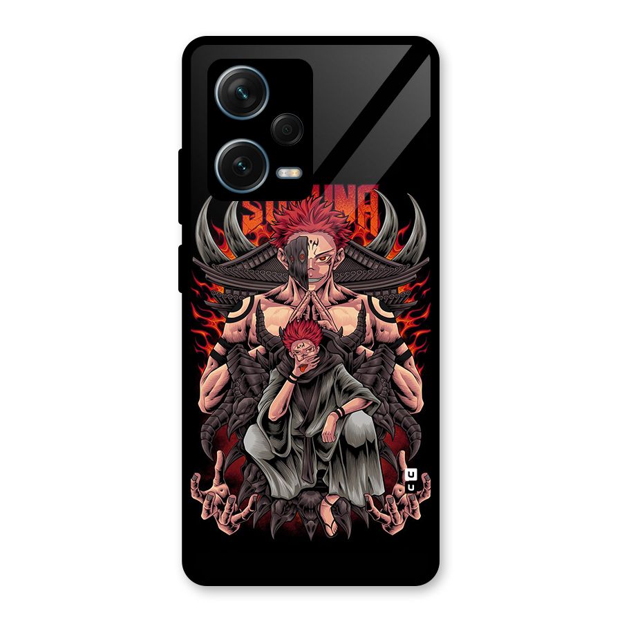Sakuna King Glass Back Case for Redmi Note 12 Pro Plus 5G