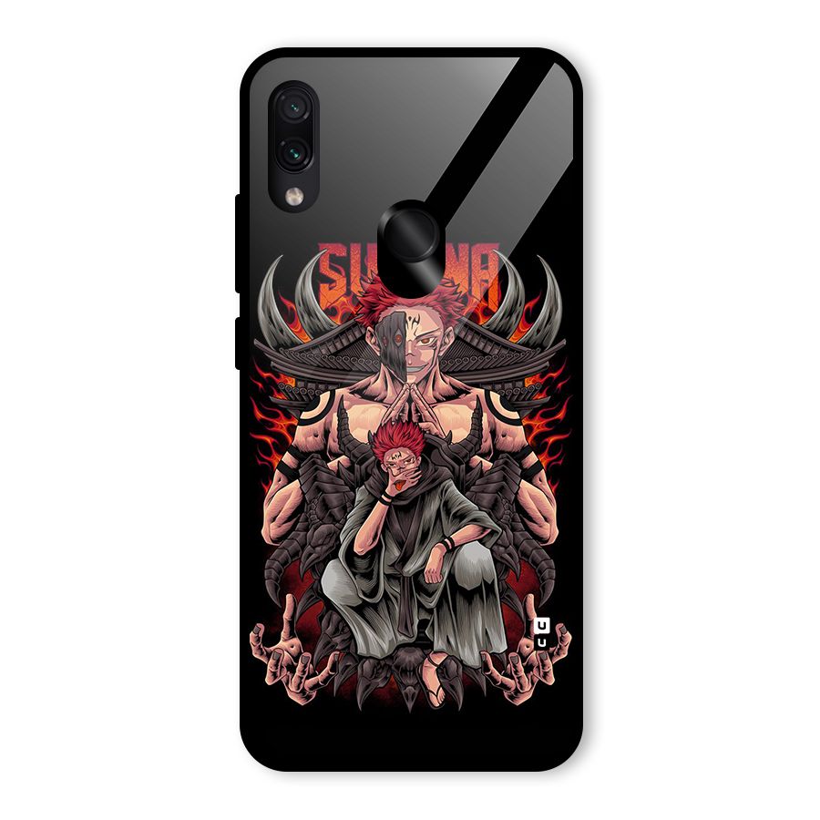 Sakuna King Glass Back Case for Redmi Note 7S