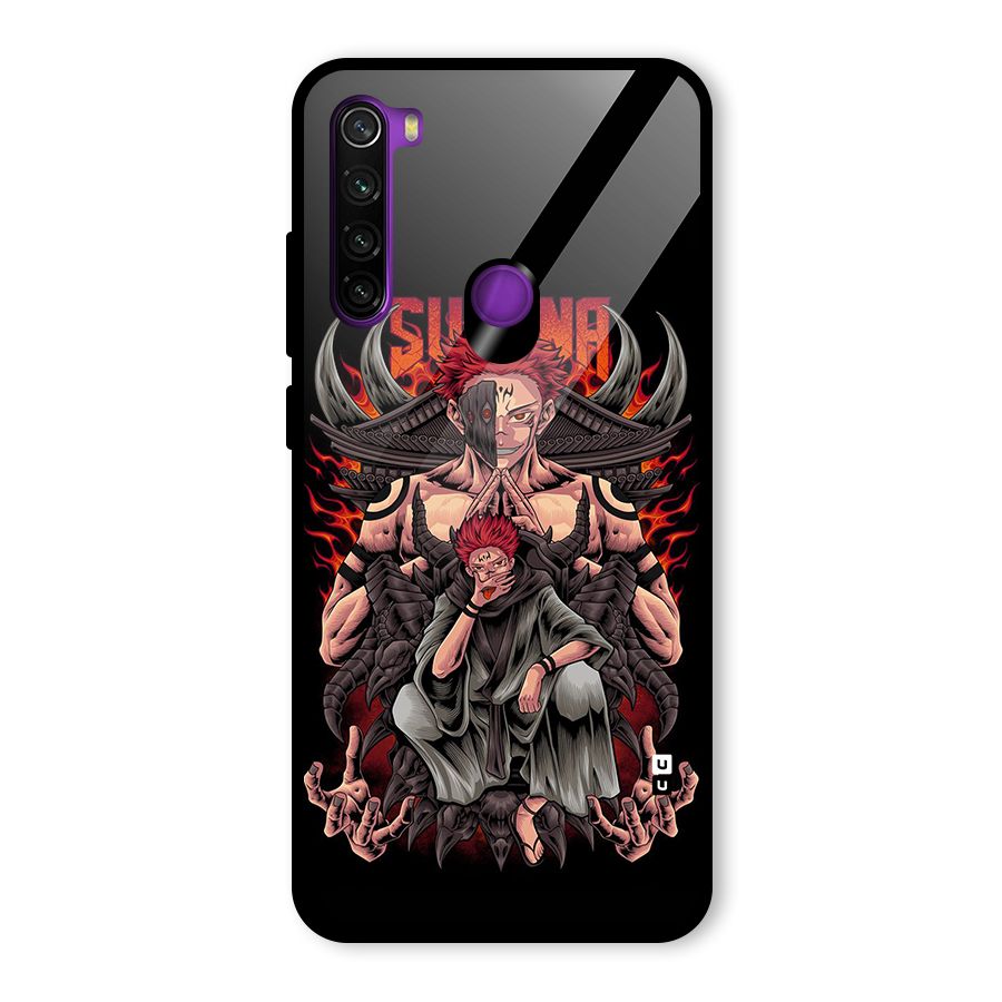 Sakuna King Glass Back Case for Redmi Note 8