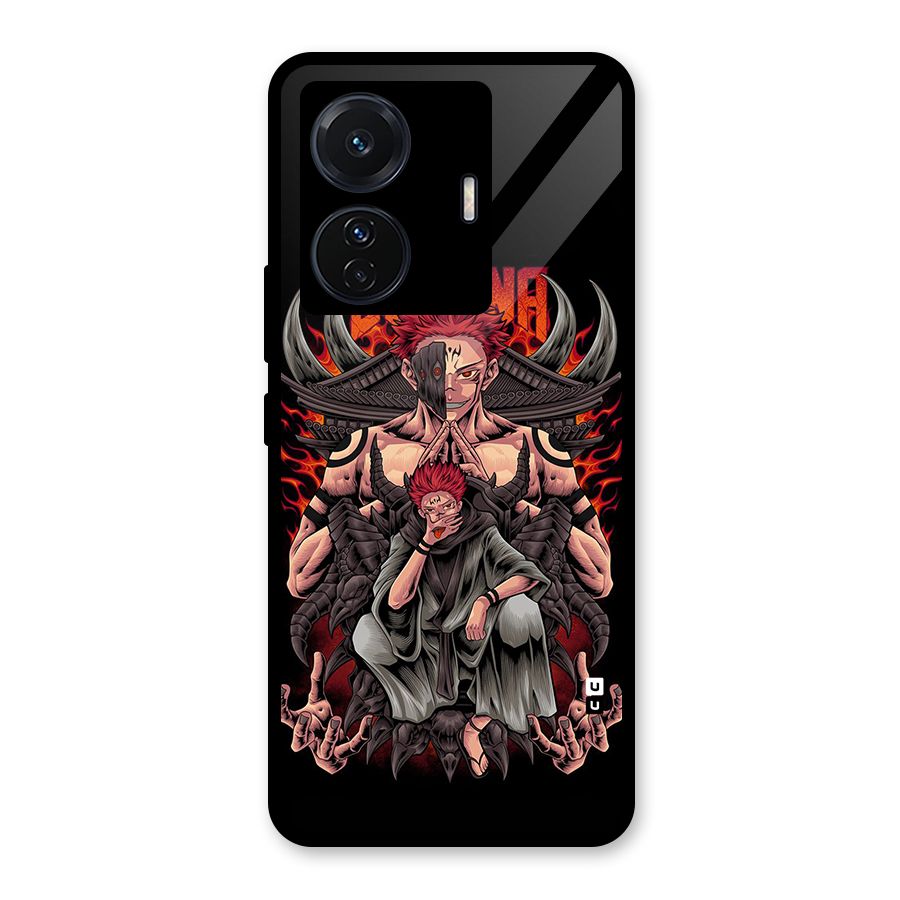 Sakuna King Glass Back Case for Vivo T1 Pro