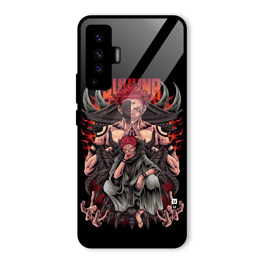 Sakuna King Glass Back Case for Vivo X50