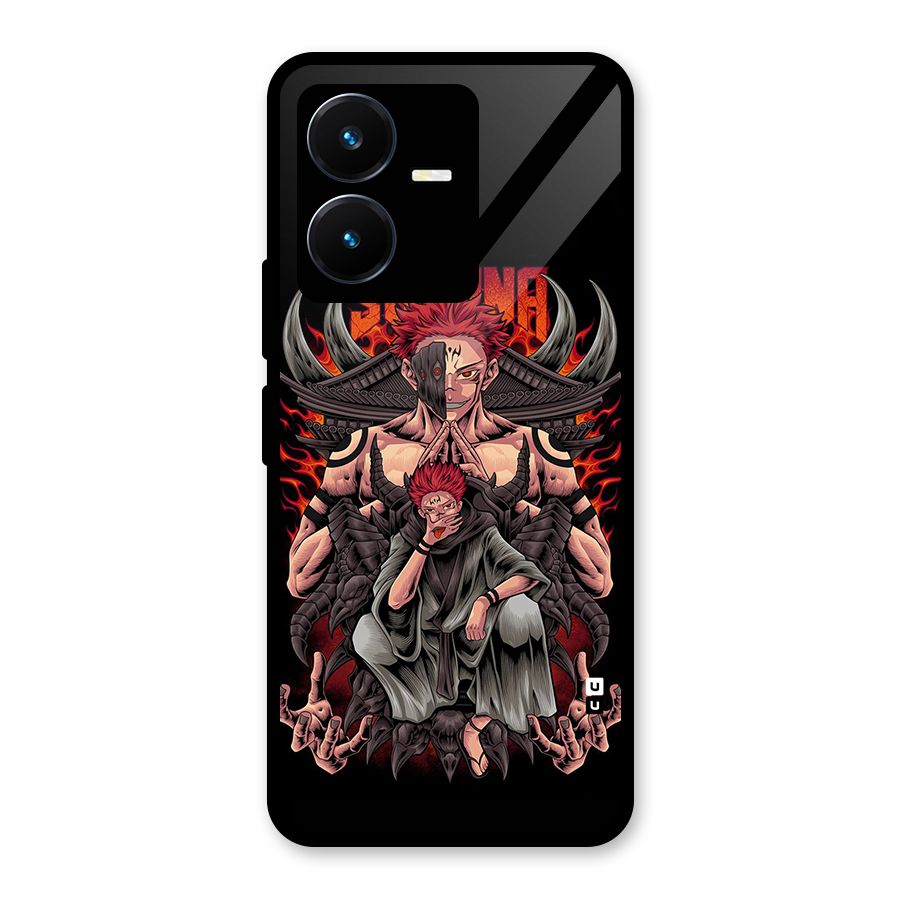 Sakuna King Glass Back Case for Vivo Y22s