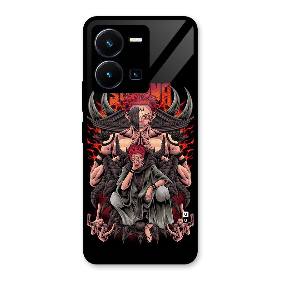 Sakuna King Glass Back Case for Vivo Y35