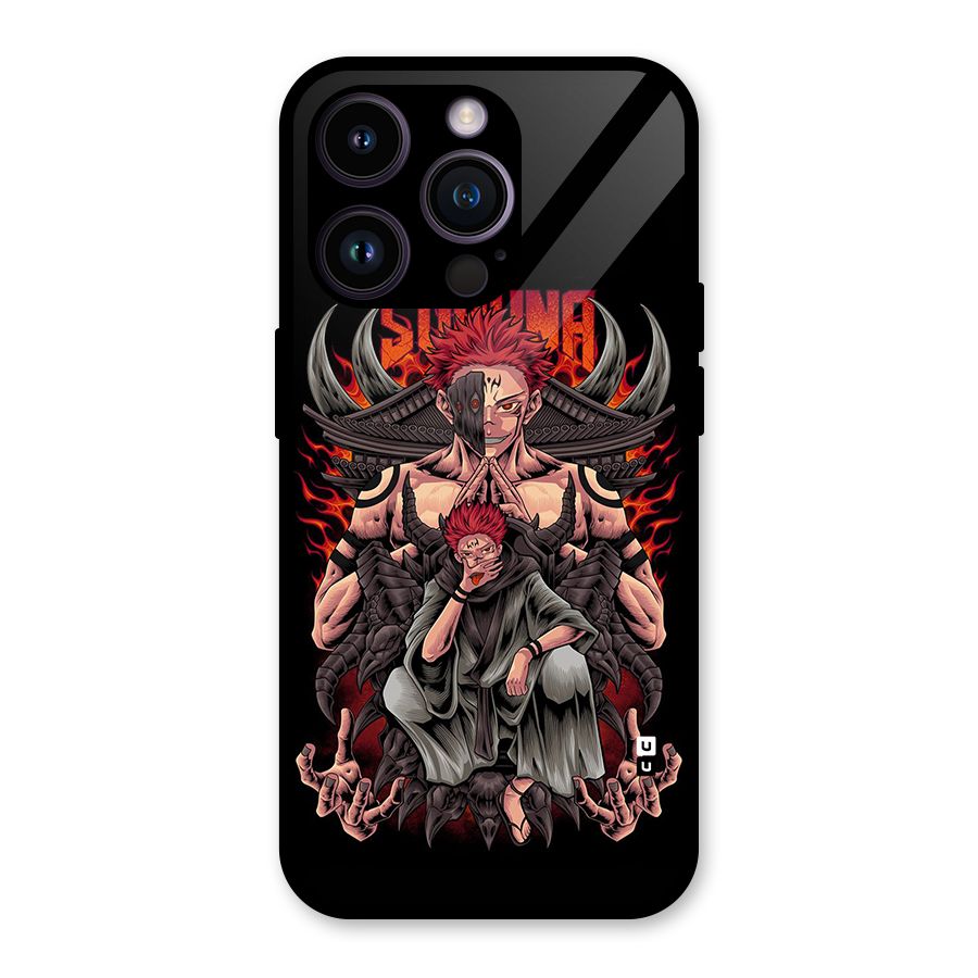 Sakuna King Glass Back Case for iPhone 14 Pro