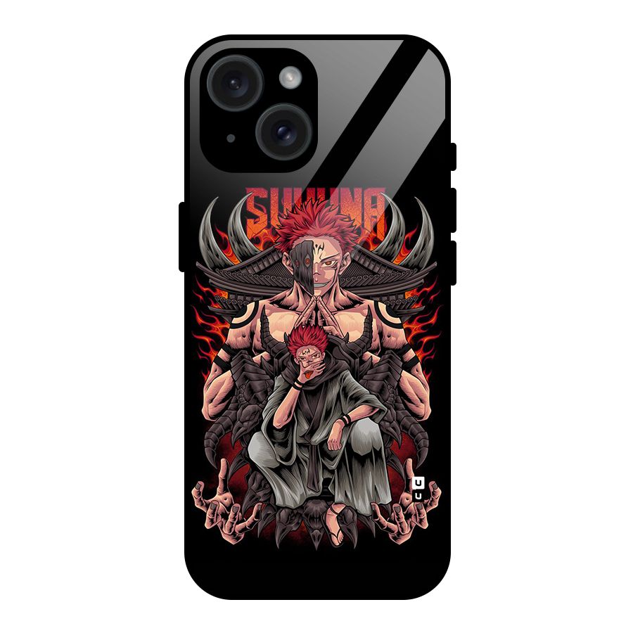 Sakuna King Glass Back Case for iPhone 15