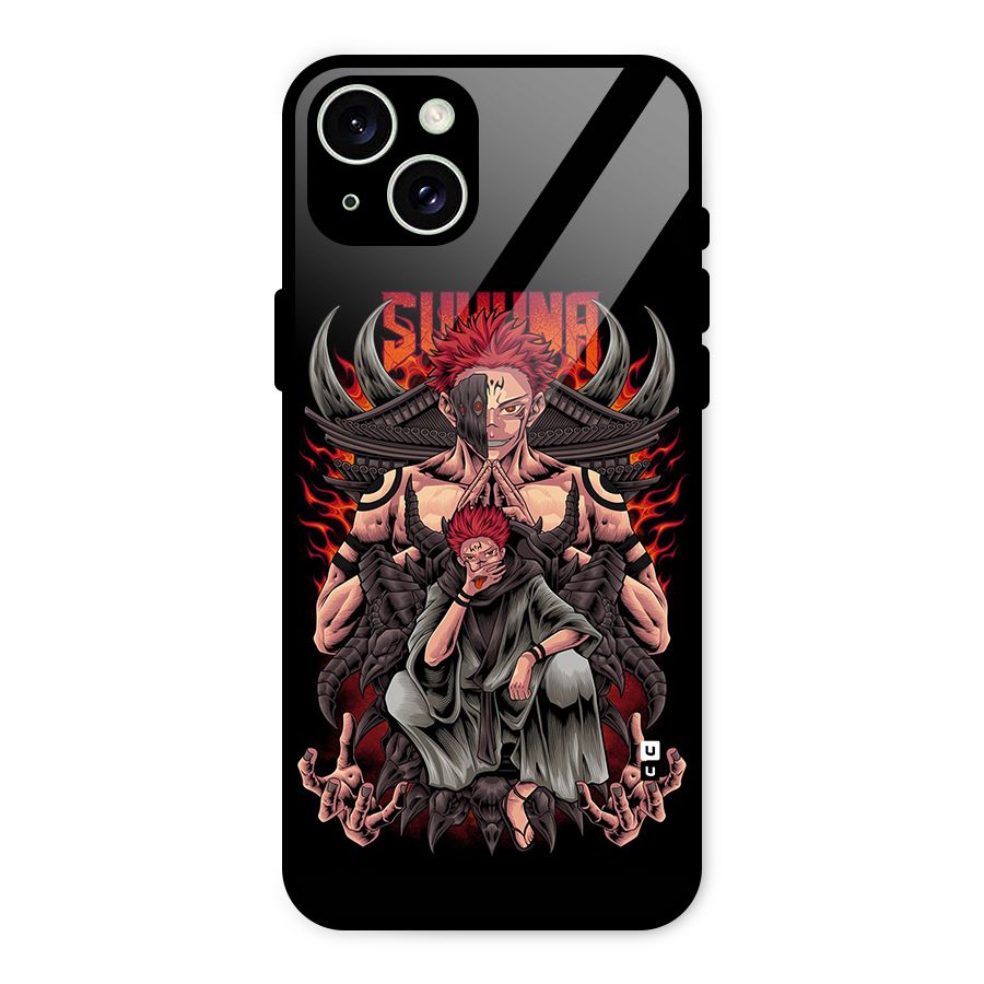 Sakuna King Glass Back Case for iPhone 15 Plus