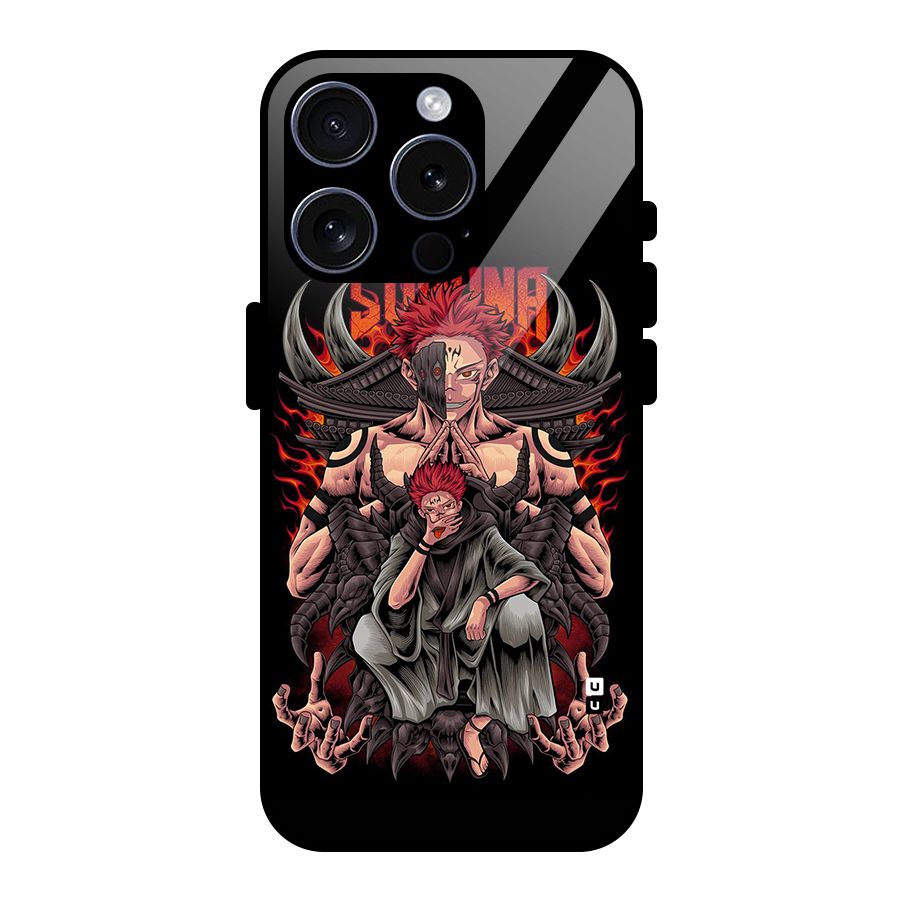 Sakuna King Glass Back Case for iPhone 15 Pro