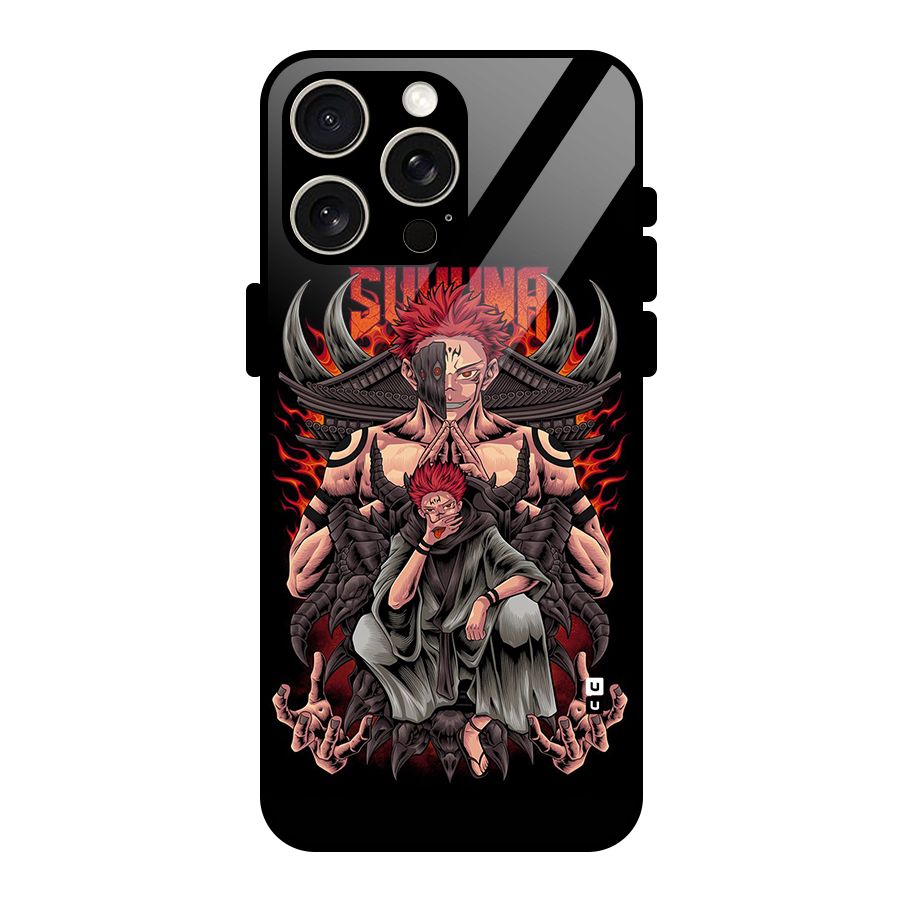 Sakuna King Glass Back Case for iPhone 15 Pro Max