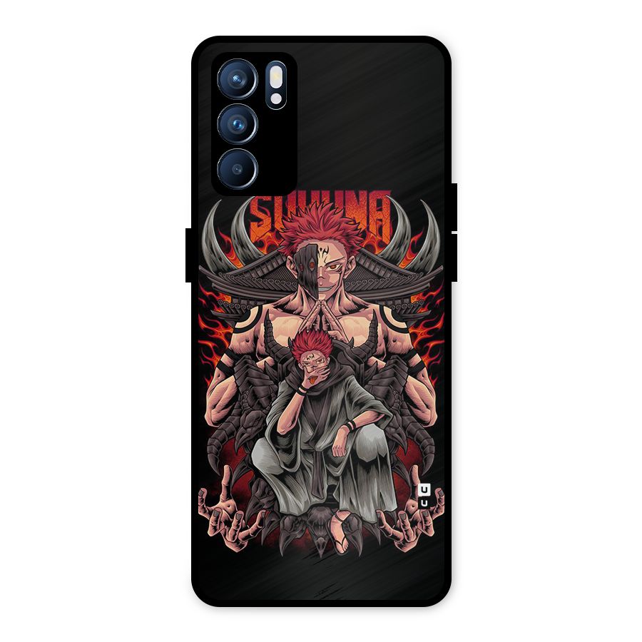 Sakuna King Metal Back Case for Oppo Reno6 5G