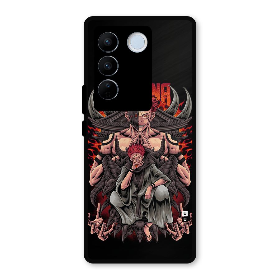 Sakuna King Metal Back Case for Vivo V27