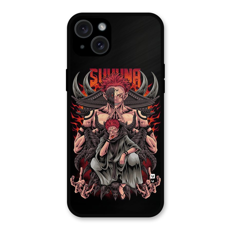 Sakuna King Metal Back Case for iPhone 15 Plus