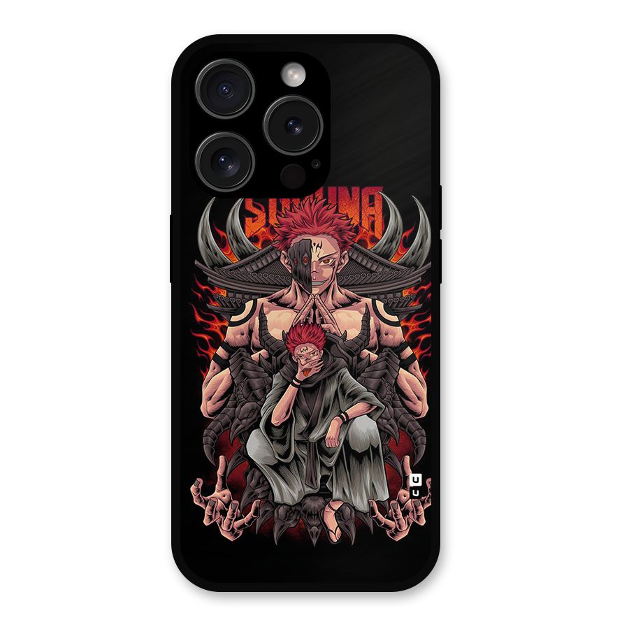 Sakuna King Metal Back Case for iPhone 15 Pro