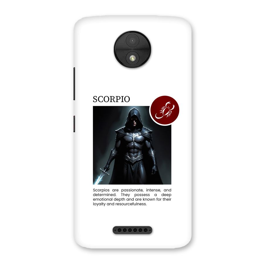 Sane Scorpio Back Case for Moto C