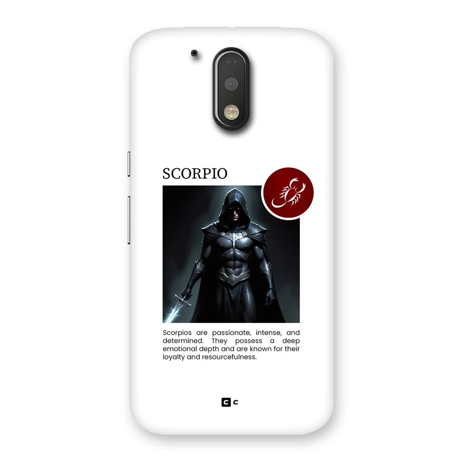 Sane Scorpio Back Case for Moto G4 Plus