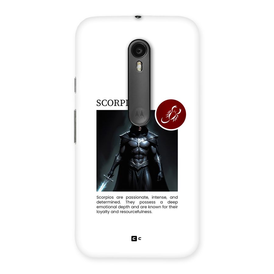 Sane Scorpio Back Case for Moto G Turbo