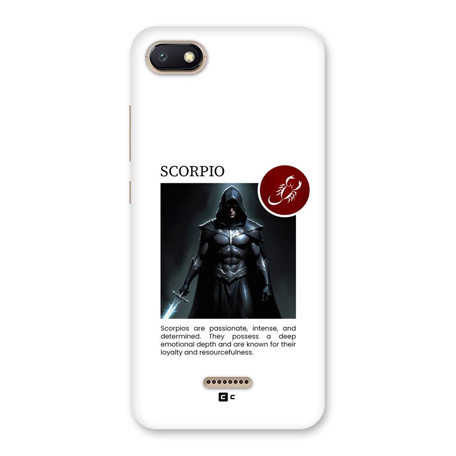 Sane Scorpio Back Case for Redmi 6A