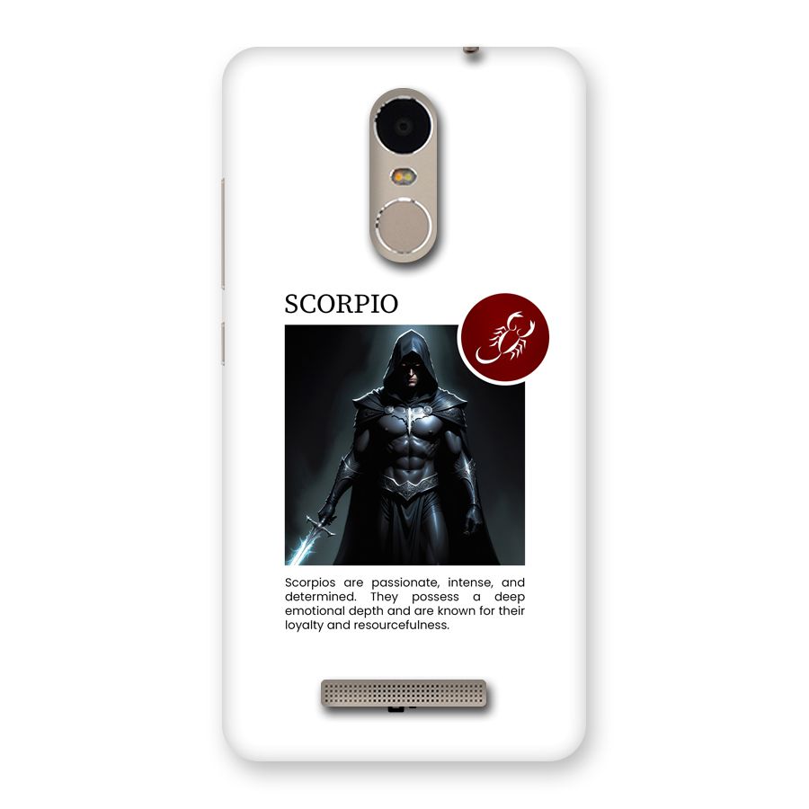 Sane Scorpio Back Case for Redmi Note 3