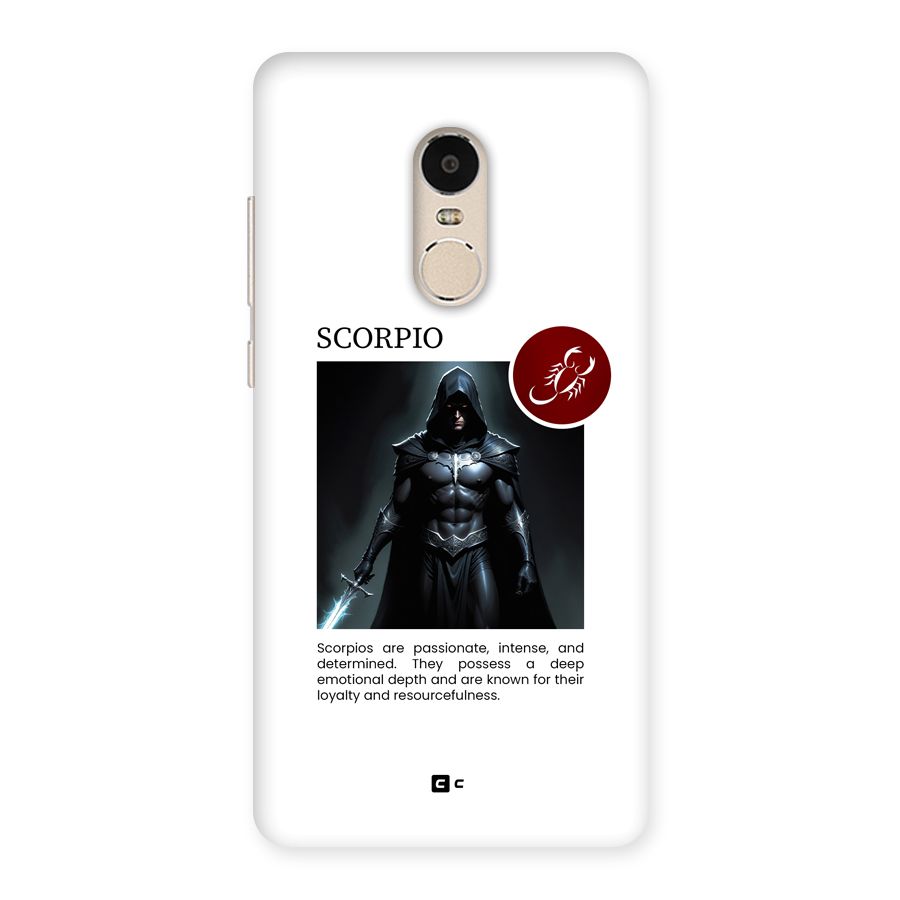 Sane Scorpio Back Case for Redmi Note 4