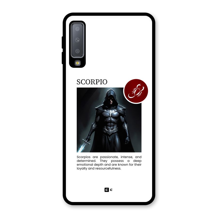 Sane Scorpio Glass Back Case for Galaxy A7 (2018)