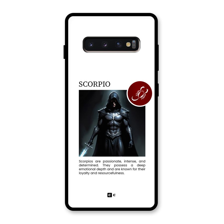 Sane Scorpio Glass Back Case for Galaxy S10 Plus