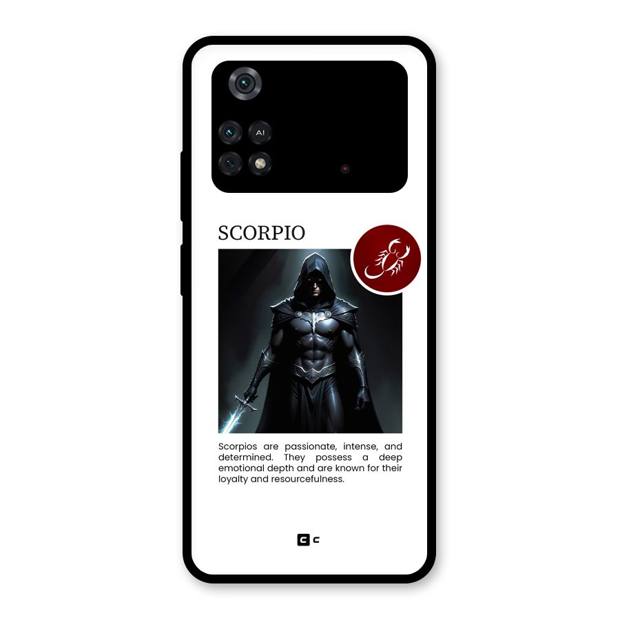 Sane Scorpio Glass Back Case for Poco M4 Pro 4G