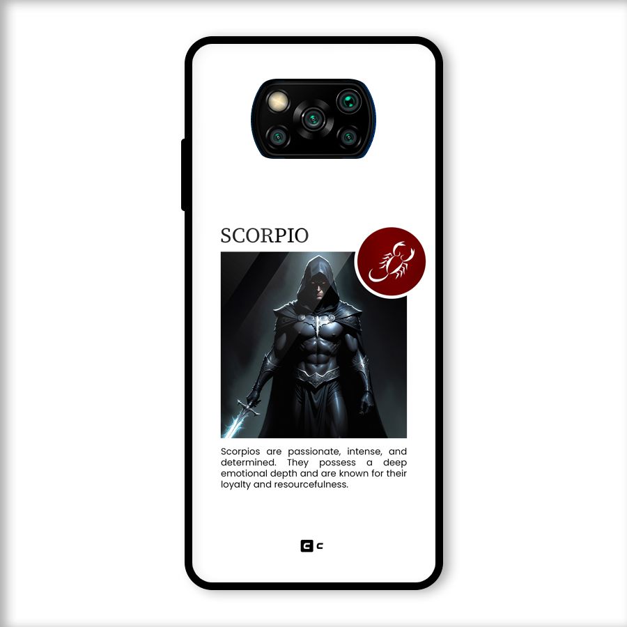 Sane Scorpio Glass Back Case for Poco X3